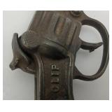 Stevens Antique 1935 Clip Cast Iron Cap Gun (Needs Repair) 6 1/4" With Holster