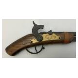 Vintage Flint Lock Pistol Cap Gun 9" (Seems To Work)