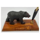 Vintage Miniature YELLOWSTONE National Park Bear Pen Holder Souvenir