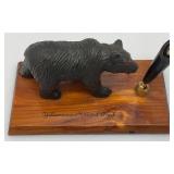 Vintage Miniature YELLOWSTONE National Park Bear Pen Holder Souvenir