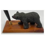 Vintage Miniature YELLOWSTONE National Park Bear Pen Holder Souvenir