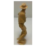 Vintage Plastimarx Cowboy Gun Slinger 5 1/2" Action Figure And Plastic Horse 2"x 8 1/2" x 7 1/2"