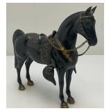 Vintage Plastimarx Cowboy Gun Slinger 5 1/2" Action Figure And Plastic Horse 2"x 8 1/2" x 7 1/2"