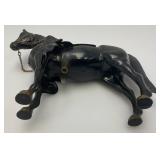 Vintage Plastimarx Cowboy Gun Slinger 5 1/2" Action Figure And Plastic Horse 2"x 8 1/2" x 7 1/2"