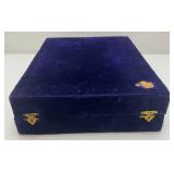 Set Of 6 Vintage Heavy Brass Gobblets 6 1/2" Tall marked Saudi Arabia In Velvet Case