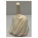 White Faience Figurine Turkish Smoking Man Sculpture 5 1/2"