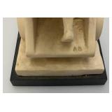EST. $175.00 - $300.00 Vintage A. Santinik Roman Gladiator And Chariot Italian Sculpture With Initials AB 3" x  8" x 10 1/4"
