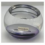 Est. $125.00 - $300.00 Kosta Boda Flat Top Glass Ball Paper Weight 2 1/2" x 3 1/2"