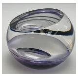 Est. $125.00 - $300.00 Kosta Boda Flat Top Glass Ball Paper Weight 2 1/2" x 3 1/2"