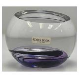 Est. $125.00 - $300.00 Kosta Boda Flat Top Glass Ball Paper Weight 2 1/2" x 3 1/2"