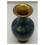 Vintage Chinese Floral Cloisonne Enameled Vase 8 1/8"