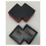 Vintage Unique Mid-Century Red Chinese Cinnabar Lacquered Box 2 1/4" x 4 1/2" x 6 1/2"