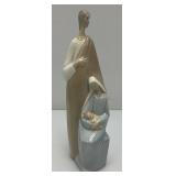 Vintage Lladro Nativity Holy Family Mary, Joseph And Baby Jesus 8 3/4"  (Like New)