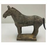 Misc. Collectible Terracotta Chinese Warriors And Horse (Has Repaired Ear And One Warrior Has Missing Hair piece (Most Are 8")