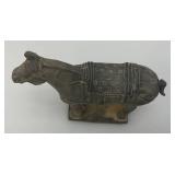 Misc. Collectible Terracotta Chinese Warriors And Horse (Has Repaired Ear And One Warrior Has Missing Hair piece (Most Are 8")