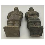 Misc. Collectible Terracotta Chinese Warriors And Horse (Has Repaired Ear And One Warrior Has Missing Hair piece (Most Are 8")