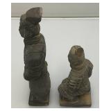 Misc. Collectible Terracotta Chinese Warriors And Horse (Has Repaired Ear And One Warrior Has Missing Hair piece (Most Are 8")