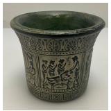 Miniature Vintage Greek Themed Mortar & Pestle 3" x 3 1/2"