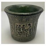 Miniature Vintage Greek Themed Mortar & Pestle 3" x 3 1/2"