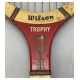 Vintage Wilson Trophy And Embassy Tennis Rackets