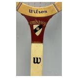 Vintage Wilson Trophy And Embassy Tennis Rackets