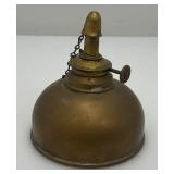 Vintage Brass Oil Hand Lamp With Snuffer 3 1/2" x 3 3/4"