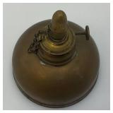 Vintage Brass Oil Hand Lamp With Snuffer 3 1/2" x 3 3/4"