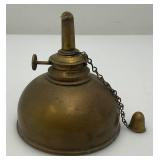 Vintage Brass Oil Hand Lamp With Snuffer 3 1/2" x 3 3/4"