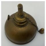 Vintage Brass Oil Hand Lamp With Snuffer 3 1/2" x 3 3/4"