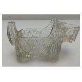 Vintage LE Smith Scottie Dog Clear Glass Creamer