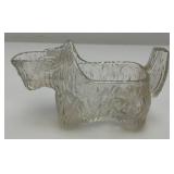 Vintage LE Smith Scottie Dog Clear Glass Creamer