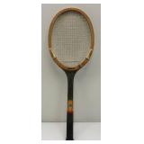 Two Vintage Tennis Rackets And Protective Holders One Is Chris Evert Wilson And One Is Bangcroft Streamline