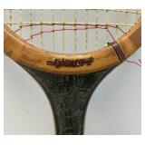 Two Vintage Tennis Rackets And Protective Holders One Is Chris Evert Wilson And One Is Bangcroft Streamline