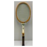 Two Vintage Tennis Rackets And Protective Holders One Is Chris Evert Wilson And One Is Bangcroft Streamline