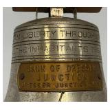 Vintage Liberty Bell Bank Of Dresser Junction Dresser Wis. Advertisement Piece 3 3/4" x 4"