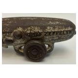 Vintage RARE Cast Iron Miniature Graf Zepplin Blimp Toy 4 1/2"
