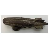 Vintage RARE Cast Iron Miniature Graf Zepplin Blimp Toy 4 1/2"