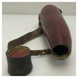 Antique Traitional MAASAI Milk Or Blood Drinking Gourd From Kenya With Bead Work 16"