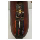 Antique Traitional MAASAI Milk Or Blood Drinking Gourd From Kenya With Bead Work 16"