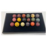 Large Antique 1 1/2" Clay Marbles/Pool Balls