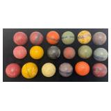 Large Antique 1 1/2" Clay Marbles/Pool Balls