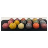 Large Antique 1 1/2" Clay Marbles/Pool Balls