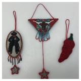 Three Vintage Equisite South Western Beaded Items