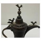 Vintage Miniature Etched Brass Turkish Style Teapot 8"