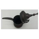 Vintage Etched Brass Turkish Style Teapot 9 1/2"