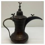 Vintage Etched Copper/Brass Turkish Style Teapot 12"