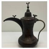 Vintage Etched Copper/Brass Turkish Style Teapot 12"