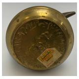 Vintage Etched Brass Turkish Style Teapot 7 1/2"