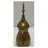 Vintage Etched Brass Turkish Style Teapot 8"