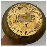 Vintage Etched Brass Turkish Style Teapot 11"